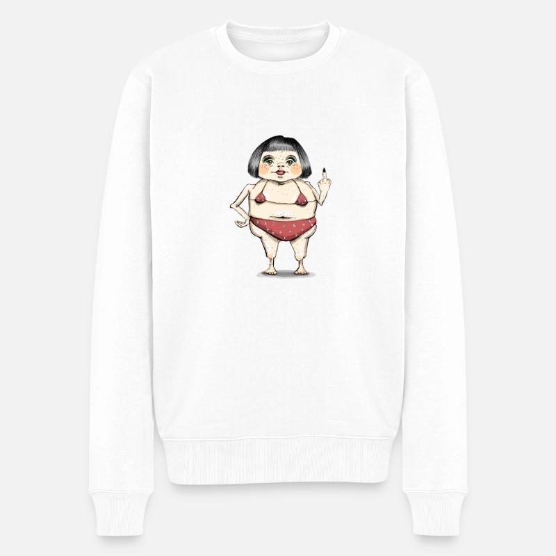Zicke - Männer Premium Bio Pullover - Weiß