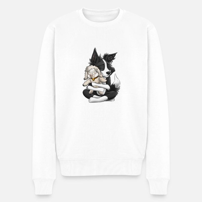 Ich bin ein Schäferhund - schwarz - Männer Premium Bio Pullover - Weiß