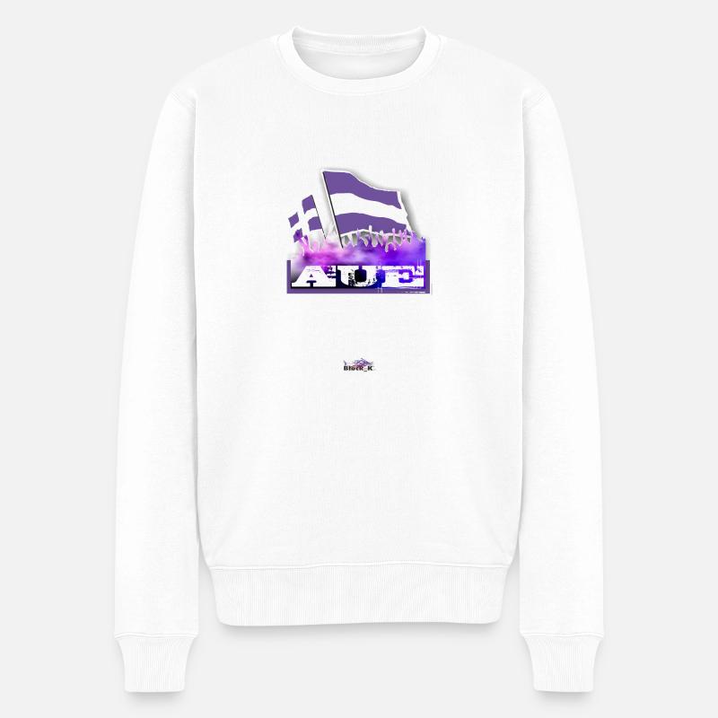 Aue all4one - Männer Premium Bio Pullover - Weiß