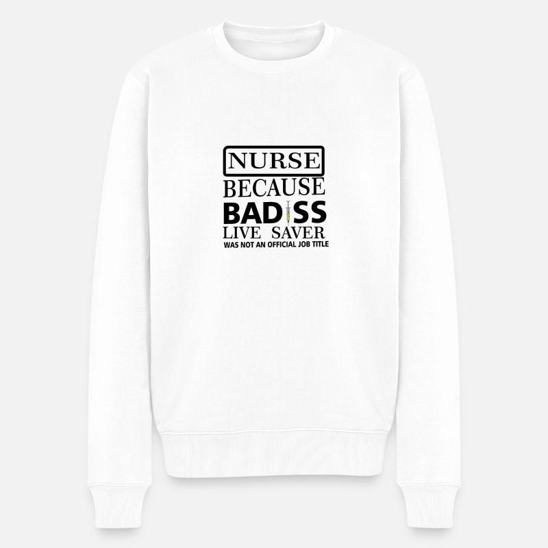Nurse geschenk - Männer Premium Bio Pullover - Weiß
