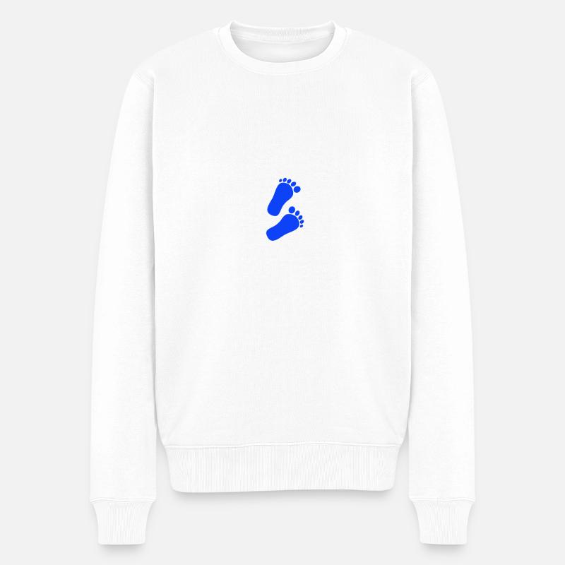 Garçon bébé pieds - Pull Premium bio Homme - blanc