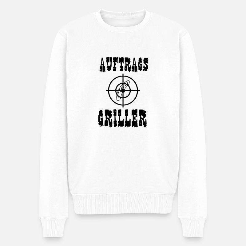 Auftragsgriller - Männer Premium Bio Pullover - Weiß