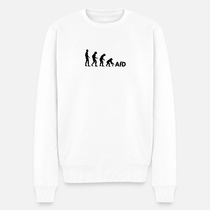 AfD Evolution - Männer Premium Bio Pullover - Weiß