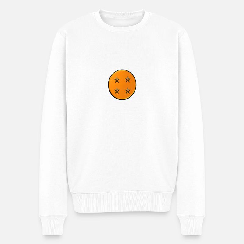4-Sterne-Ball - Männer Premium Bio Pullover - Weiß