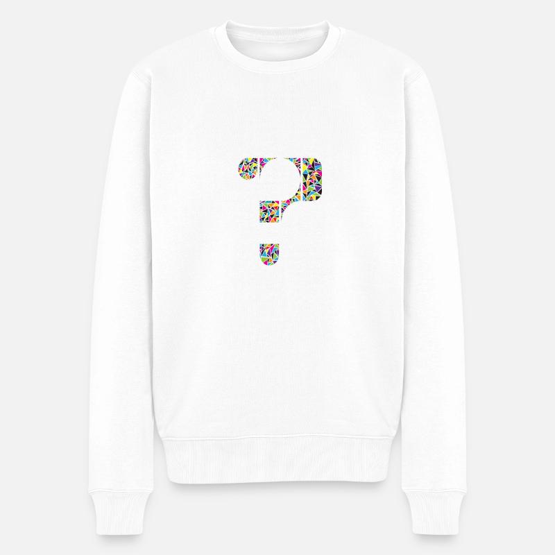 Point d'interrogation - Pull Premium bio Homme - blanc