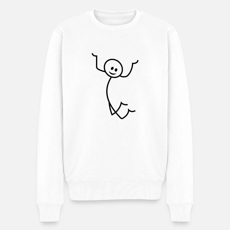 Strichmann - Männer Premium Bio Pullover - Weiß