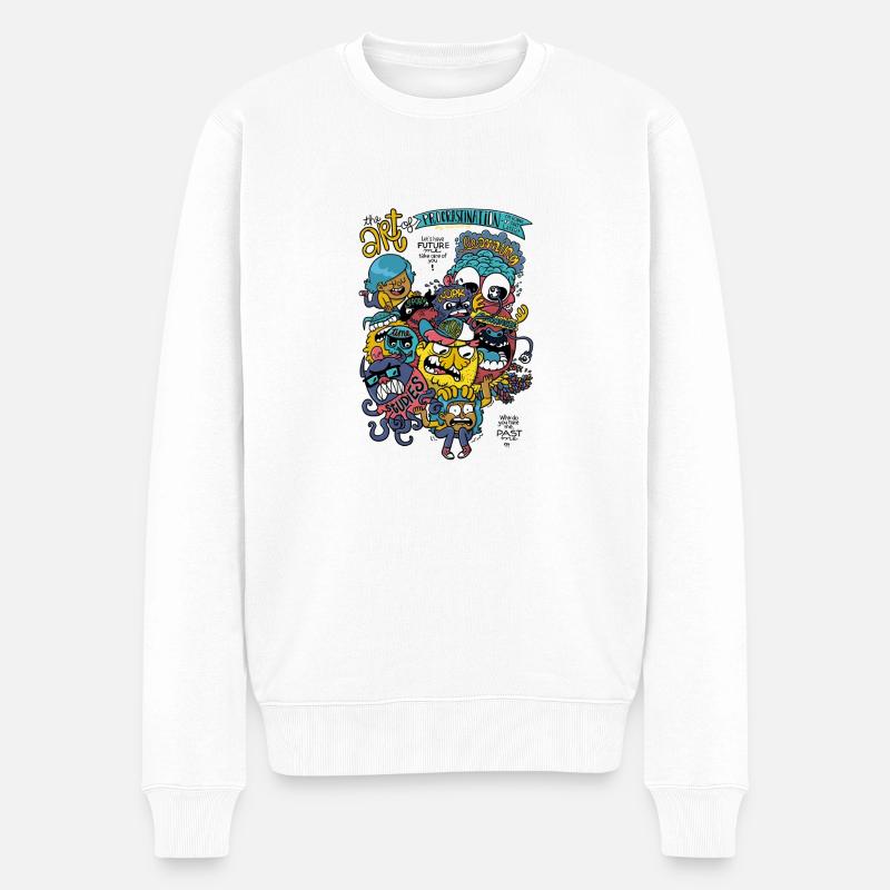 The Art Of Procrastination - Männer Premium Bio Pullover - Weiß