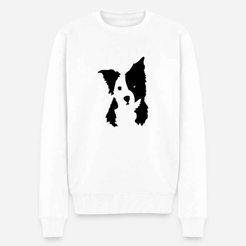 Cute dog - Männer Premium Bio Pullover - Weiß