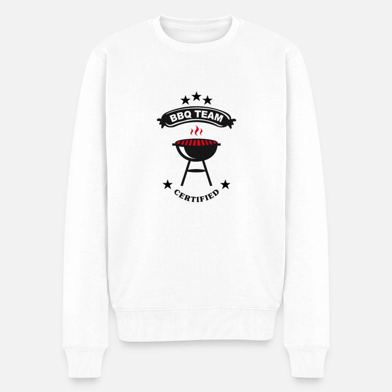 BBQ team certified - Pull Premium bio Homme - blanc