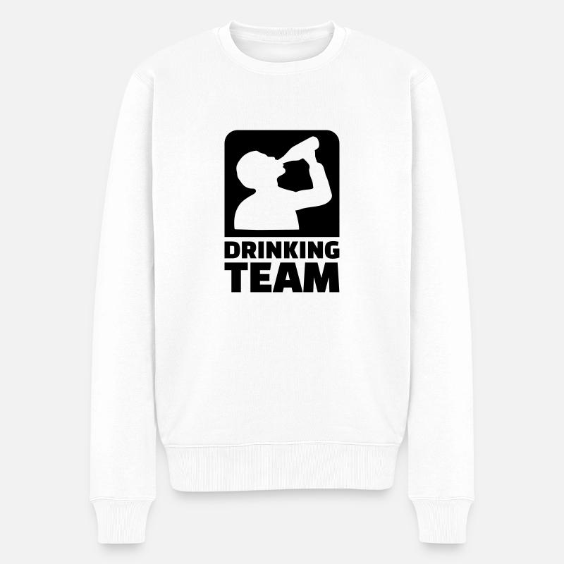 Alkohol - Männer Premium Bio Pullover - Weiß
