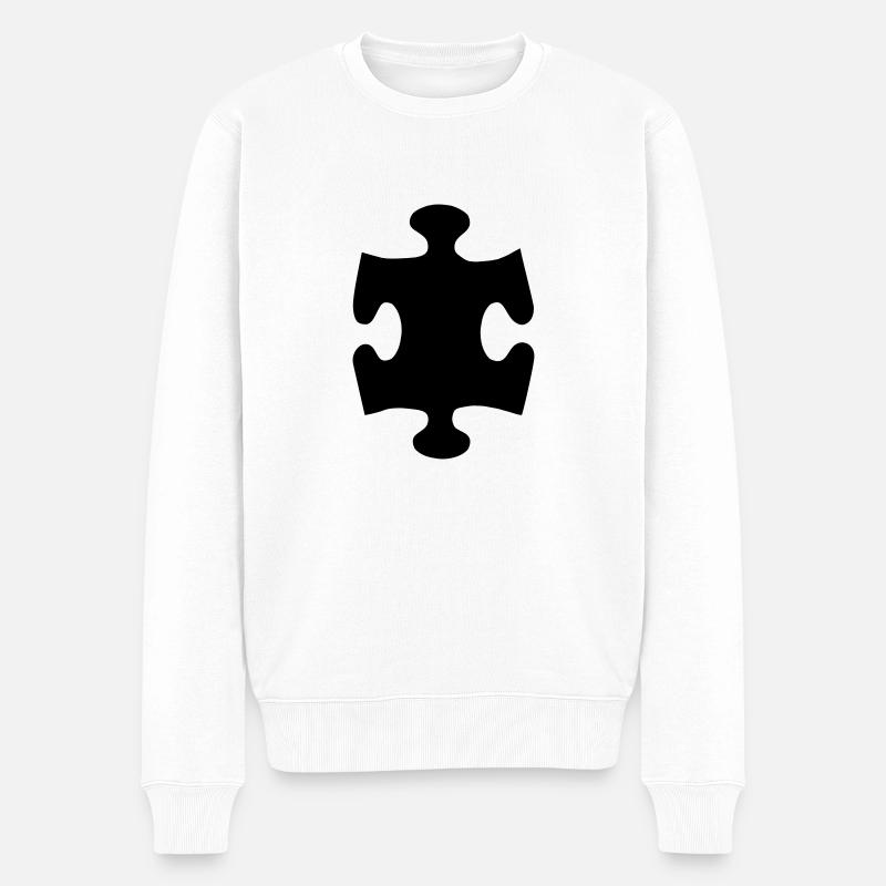 Puzzle - Pull Premium bio Homme - blanc