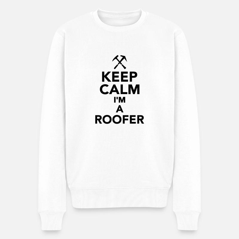 Dachdecker - Männer Premium Bio Pullover - Weiß