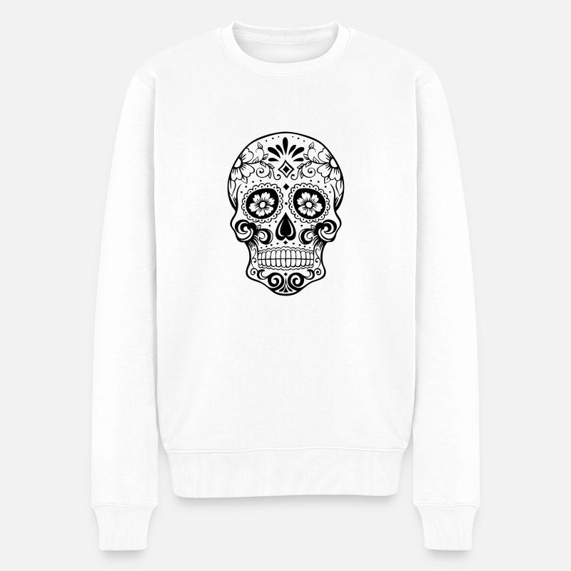 Tête de mort - Pull Premium bio Homme - blanc