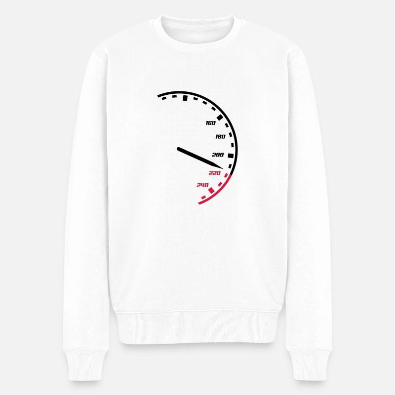 tacho_2 - Männer Premium Bio Pullover - Weiß