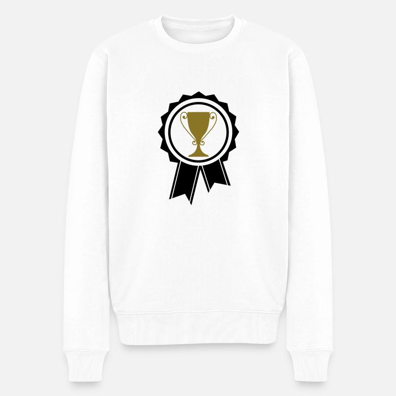 pokal_abzeichen_02 - Pull Premium bio Homme - blanc