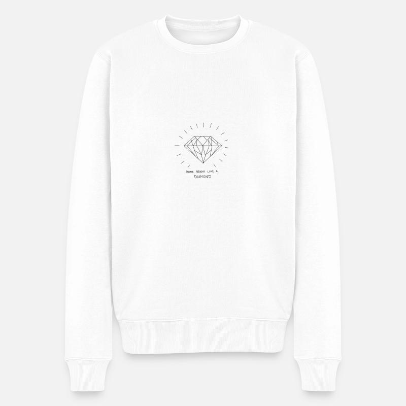diamant - Pull Premium bio Homme - blanc