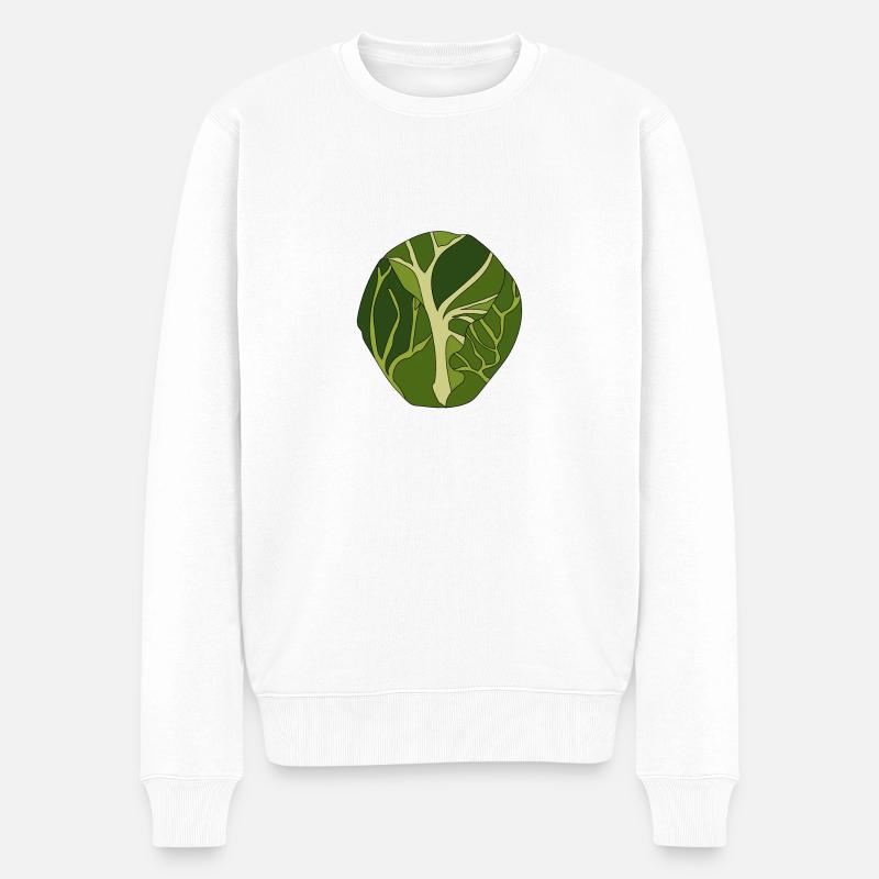 Rosenkohl - Männer Premium Bio Pullover - Weiß