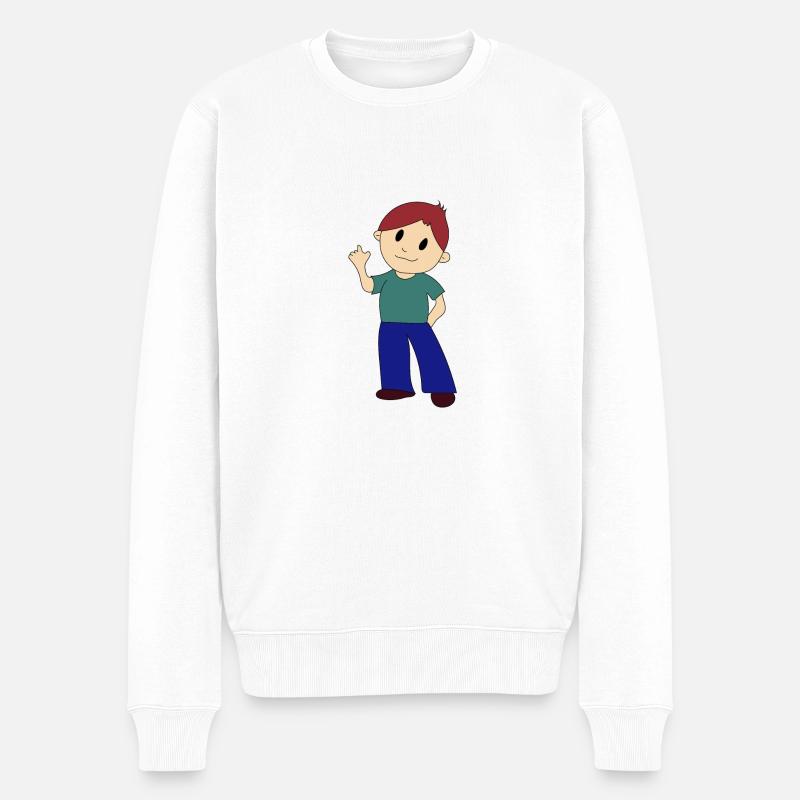 Weise Nase - Männer Premium Bio Pullover - Weiß