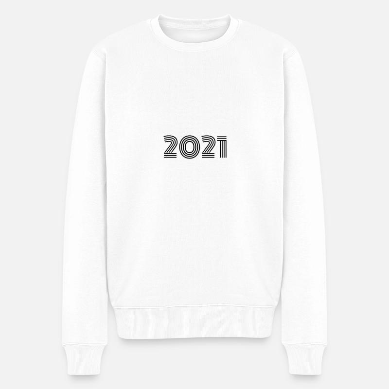 2021 - Männer Premium Bio Pullover - Weiß