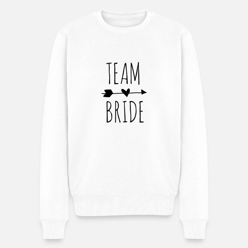 Team Bride - Männer Premium Bio Pullover - Weiß