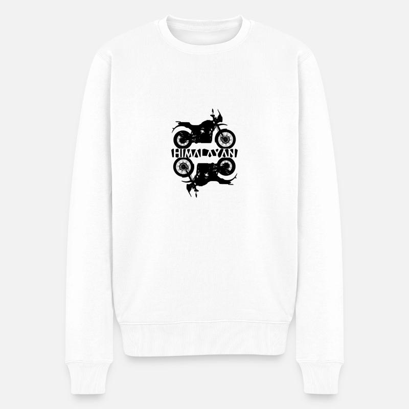 Royal Enfield Himalaya Silhouette schwarz - Männer Premium Bio Pullover - Weiß