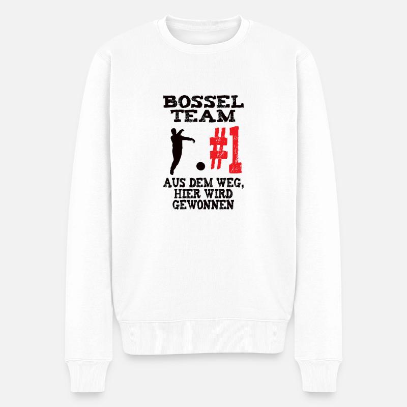 Team #1 - Männer Premium Bio Pullover - Weiß
