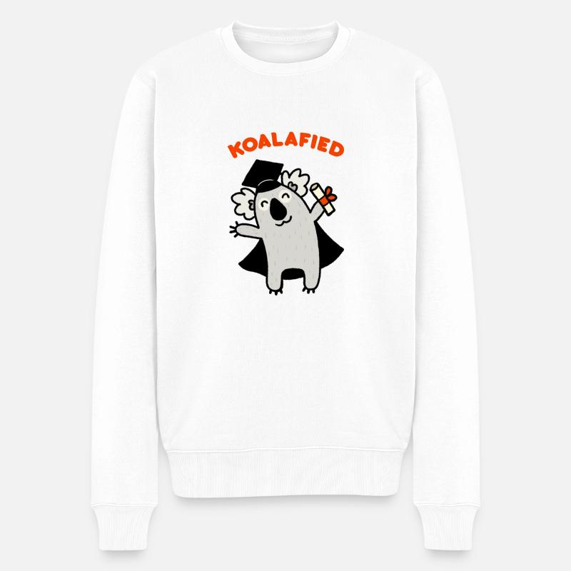 Koalafied - Männer Premium Bio Pullover - Weiß