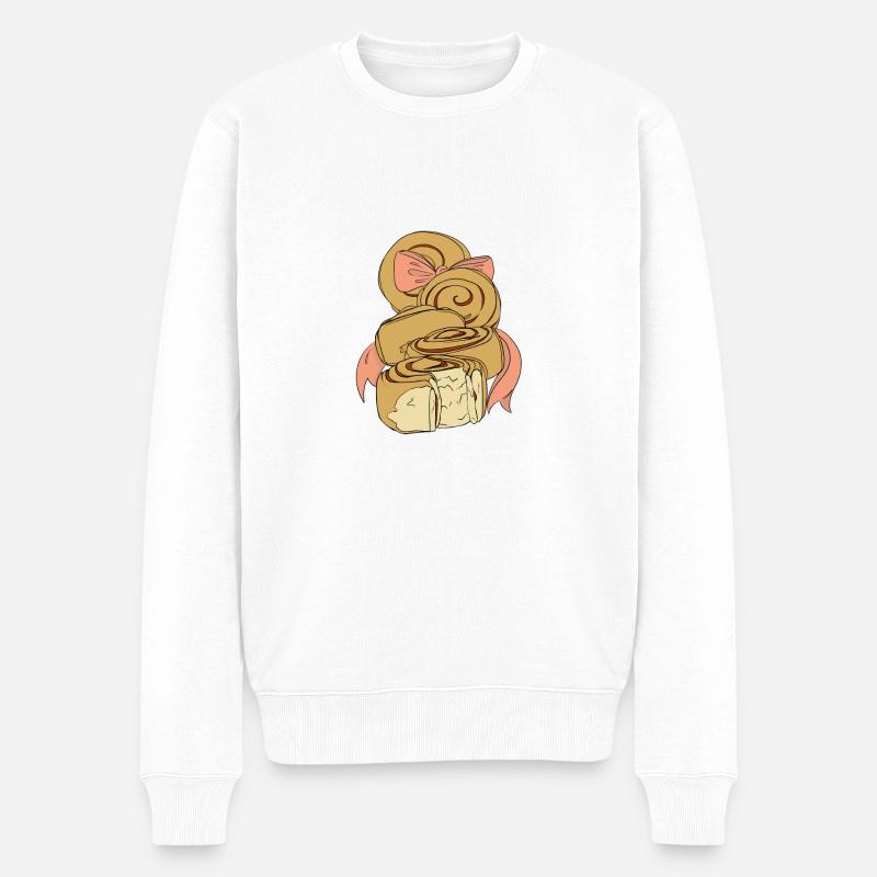 Zimtschnecken - Männer Premium Bio Pullover - Weiß