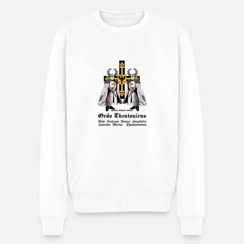 Conception de commande allemande #01 - Pull Premium bio Homme - blanc