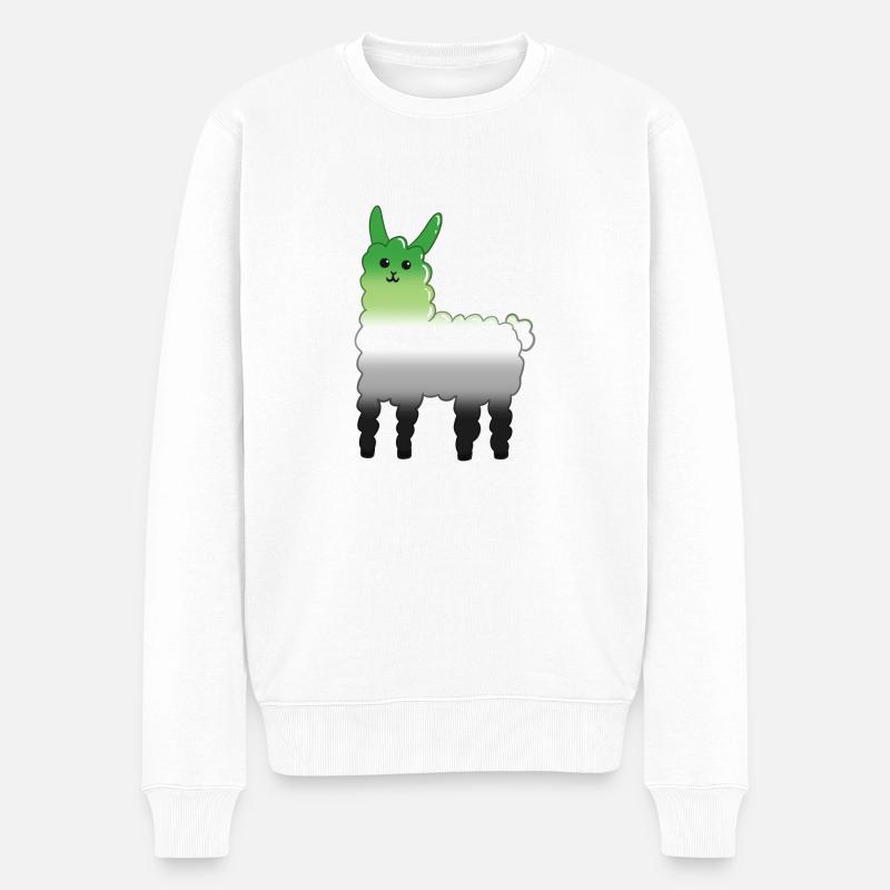 Lama Aro - Pull Premium bio Homme - blanc