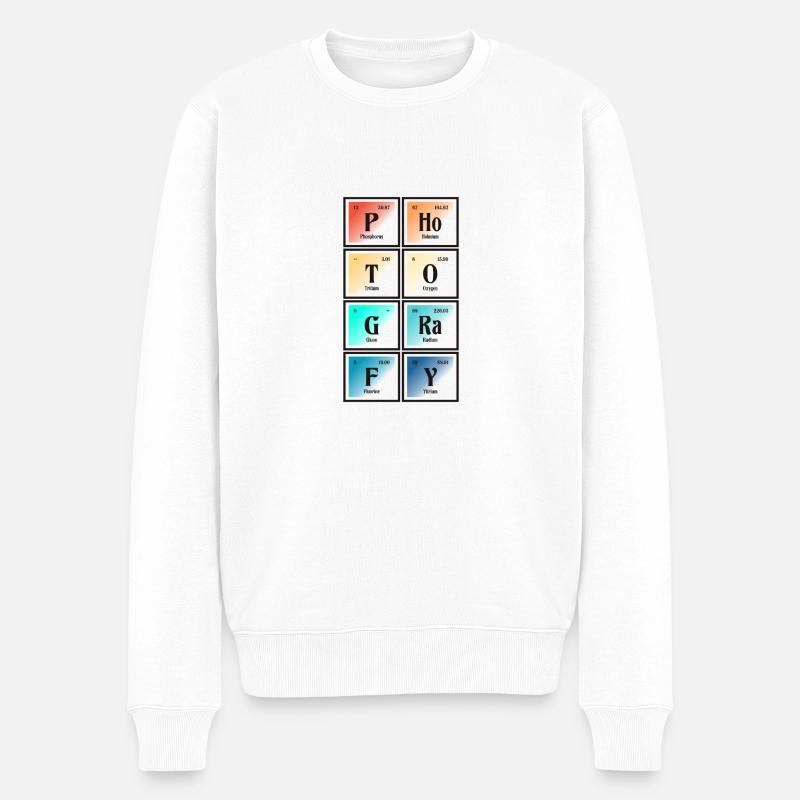 Fotografie | Periodensystem der Elemente - Männer Premium Bio Pullover - Weiß