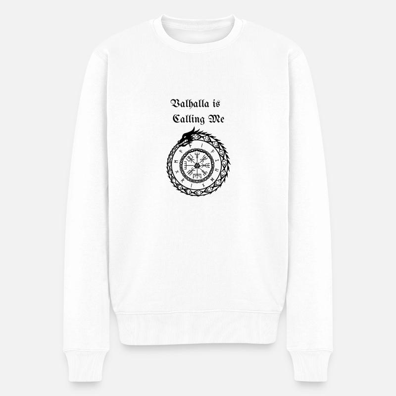 Valhalla is Calling Me - Männer Premium Bio Pullover - Weiß