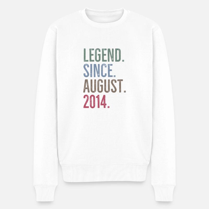 Legende seit August 2014 - Männer Premium Bio Pullover - Weiß