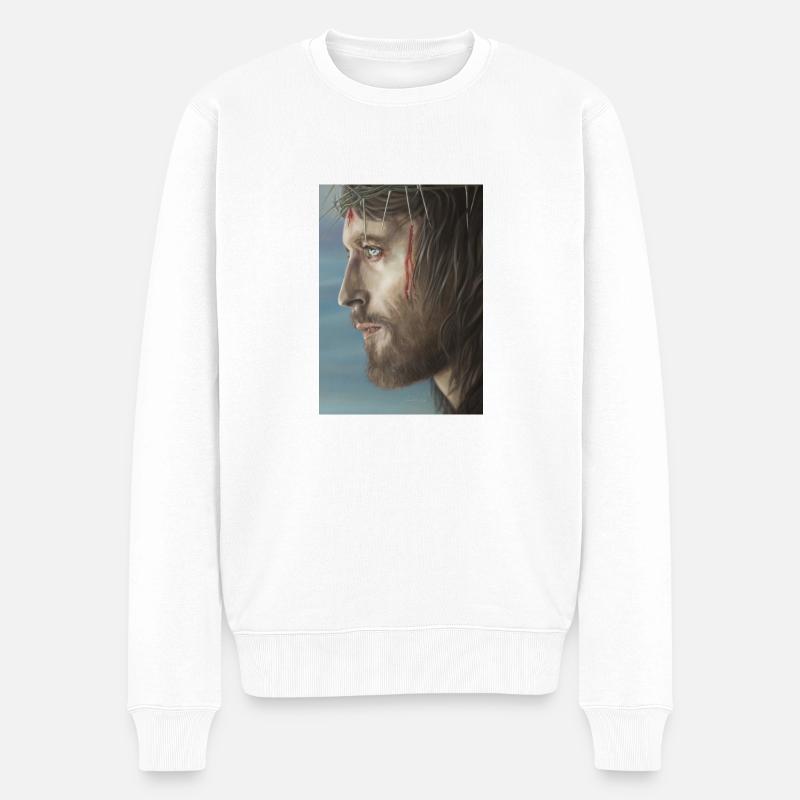 Jésus de Nazareth - Pull Premium bio Homme - blanc