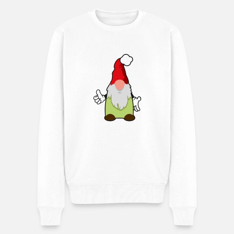 sechster Weihnachtswichtel - Männer Premium Bio Pullover - Weiß