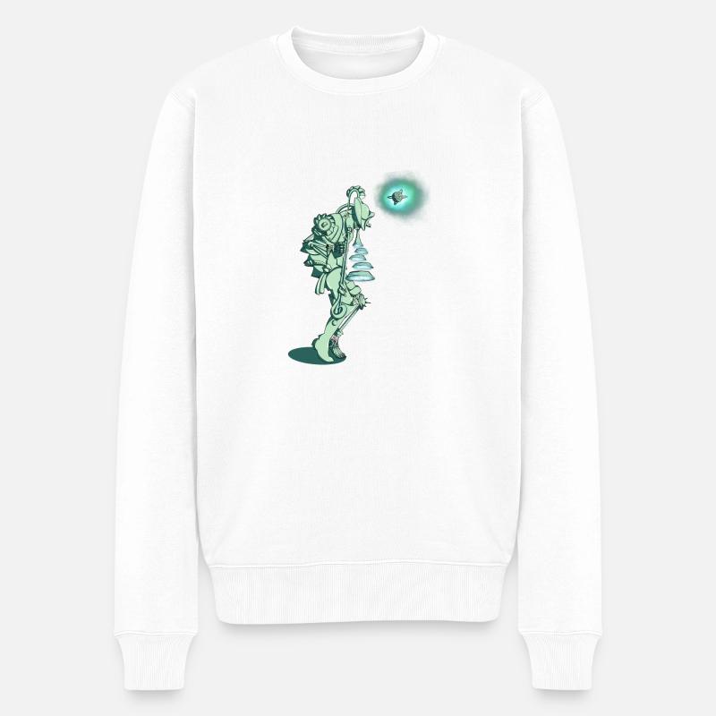 Space Jazz - Pull Premium bio Homme - blanc