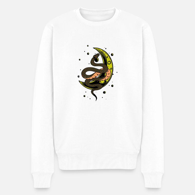 moonsnake - Pull Premium bio Homme - blanc