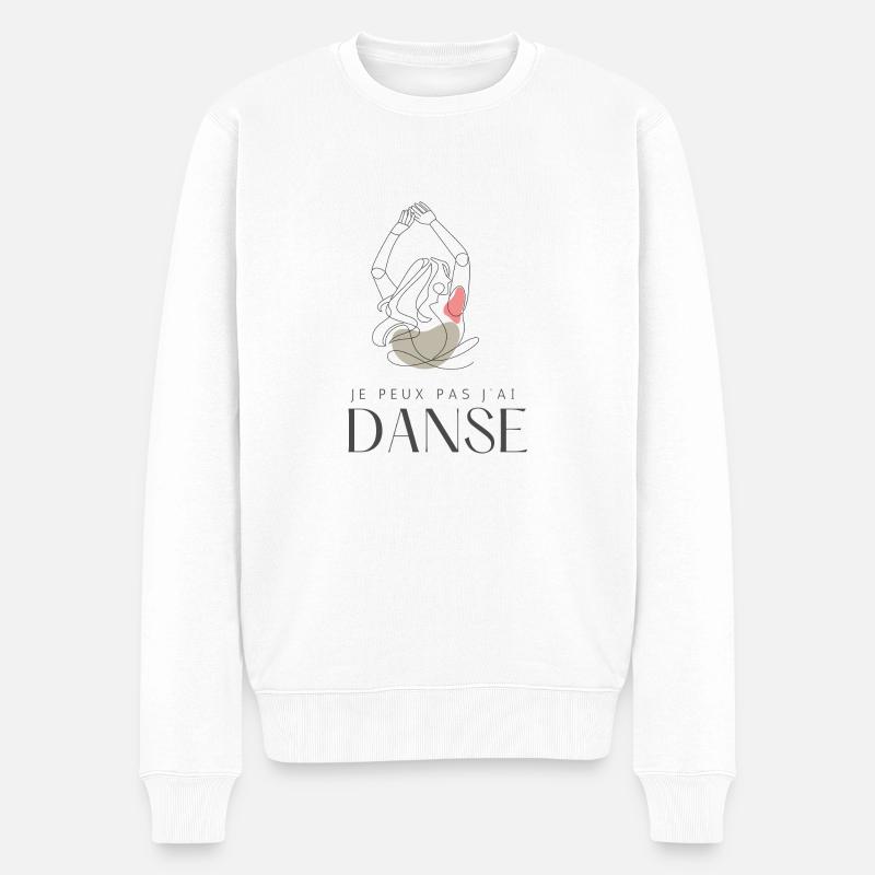 Je peux pas j'ai danse - Pull Premium bio Homme - blanc