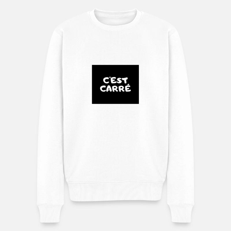 C'est Carré - Pull Premium bio Homme - blanc