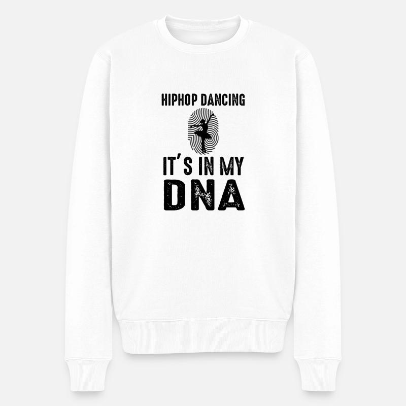 Dancing Dance Music - Männer Premium Bio Pullover - Weiß