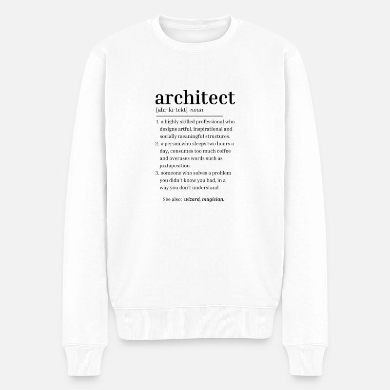 architecte, définition - Pull Premium bio Homme - blanc