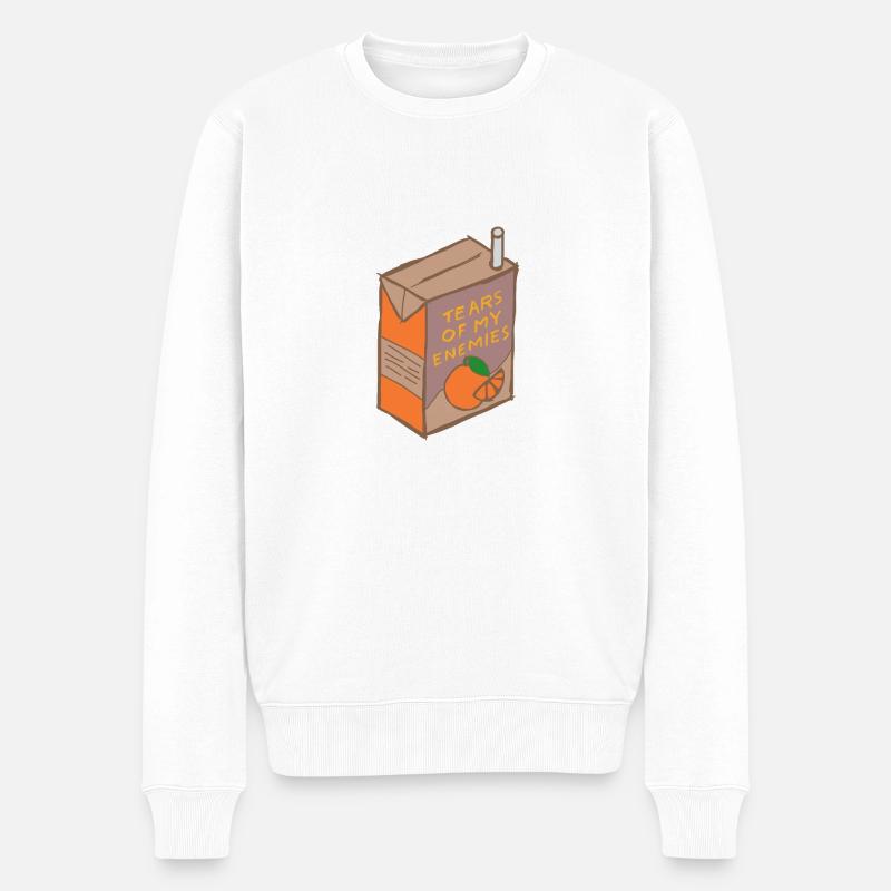Les larmes de mes ennemis - Pull Premium bio Homme - blanc