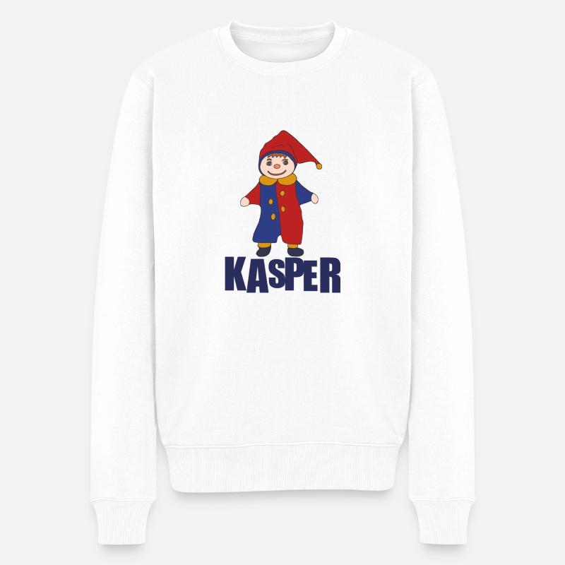 KASPER - Männer Premium Bio Pullover - Weiß