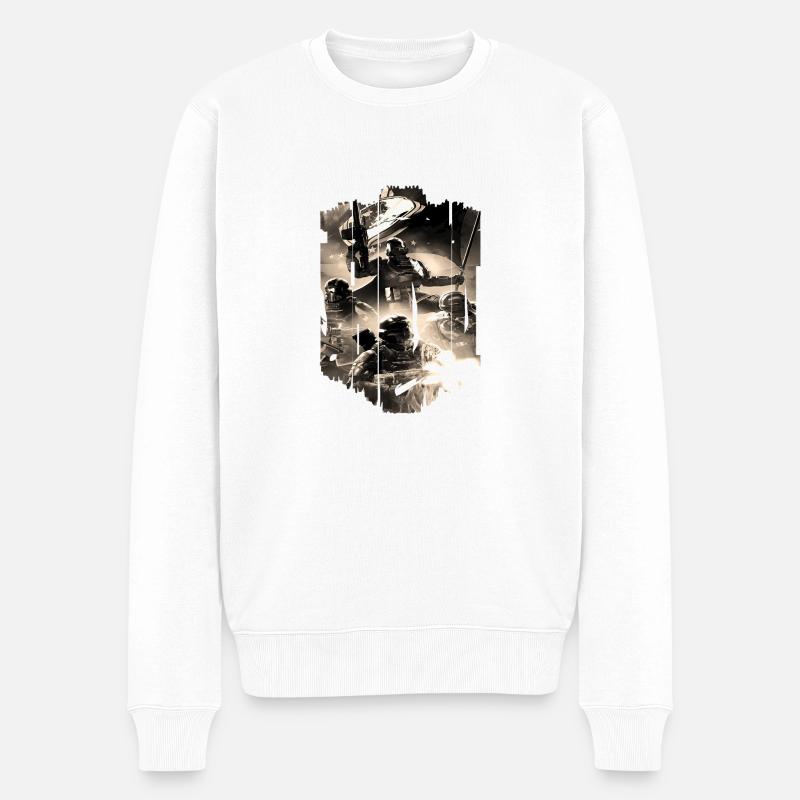 Computer-PC-Spieltechnologie Gamer-Gaming Modern - Männer Premium Bio Pullover - Weiß