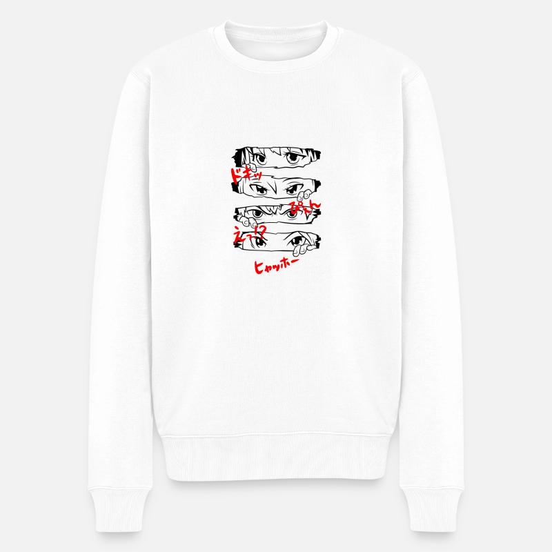 Anime - Männer Premium Bio Pullover - Weiß