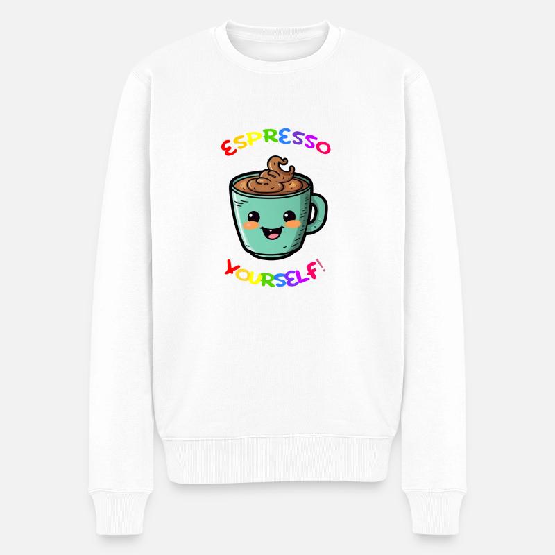 Soyez vous-même - exprimez-vous - coloré - Pull Premium bio Homme - blanc