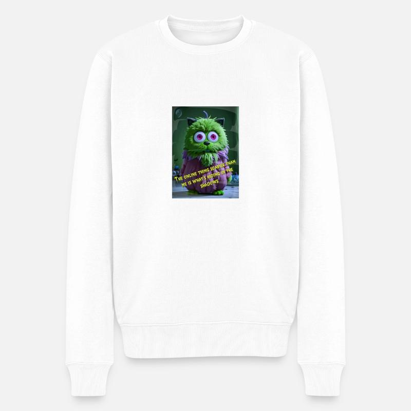 Halloween - Männer Premium Bio Pullover - Weiß