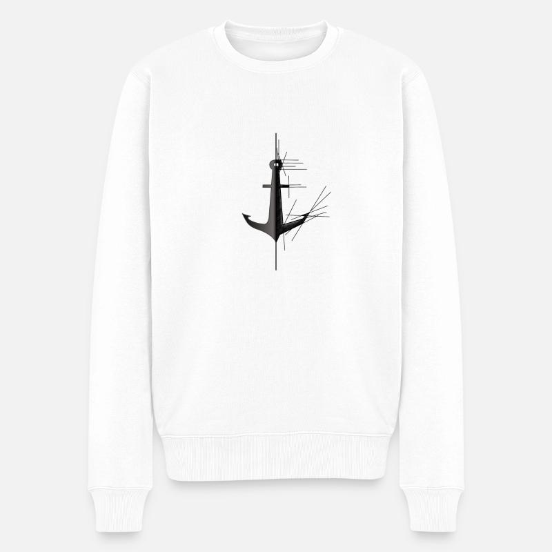 Anker - Männer Premium Bio Pullover - Weiß