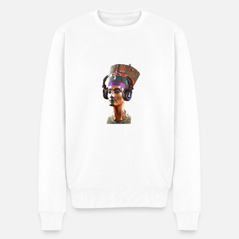 Nofretete - Männer Premium Bio Pullover - Weiß