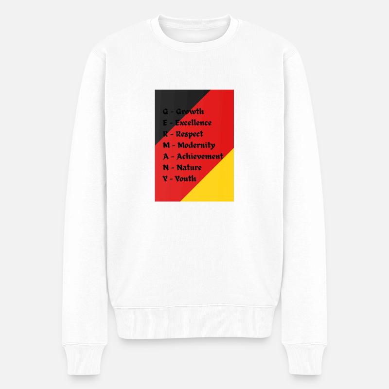 germany - Männer Premium Bio Pullover - Weiß